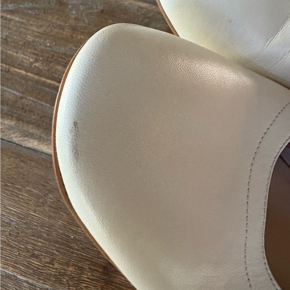 Everlane The Italian Leather Day Heel in Bone Stacked Womens Pumps Shoes - Picture 9 of 11